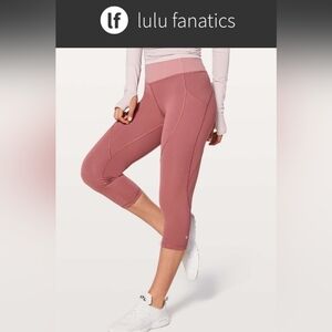 GUC Lululemon Quick Feet Crop 19" Auburn / Quicksand, 2, $88